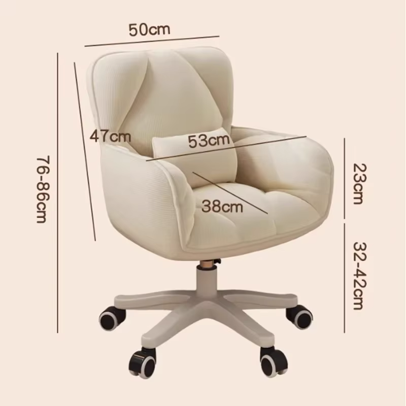 Chaises de bureau modernes pour femmes avec support dorsal