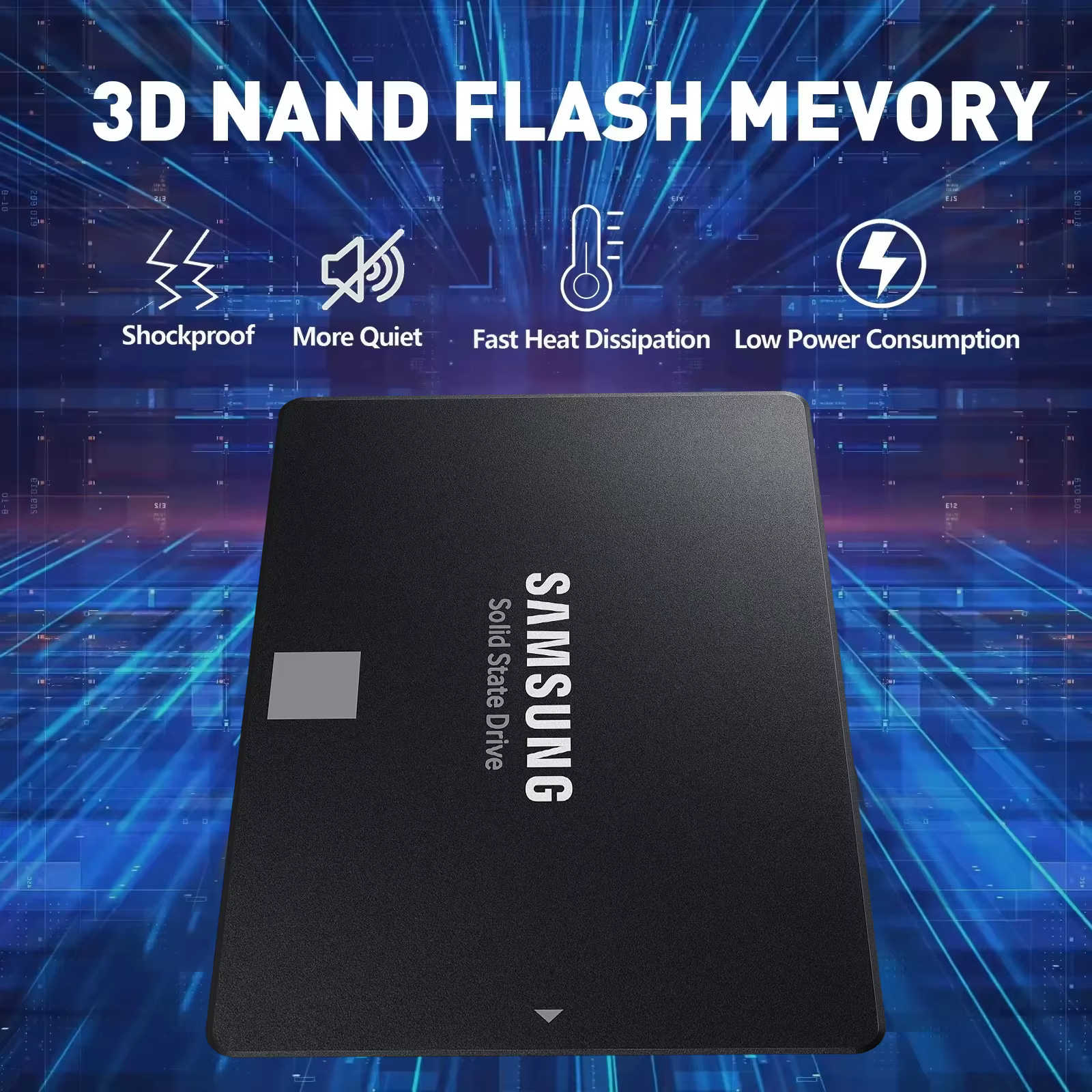 SAMSUNG 870 EVO SSD SATAIII MLC Disque dur interne à semi-conducteurs 2.5 HDD pour ordinateur portable