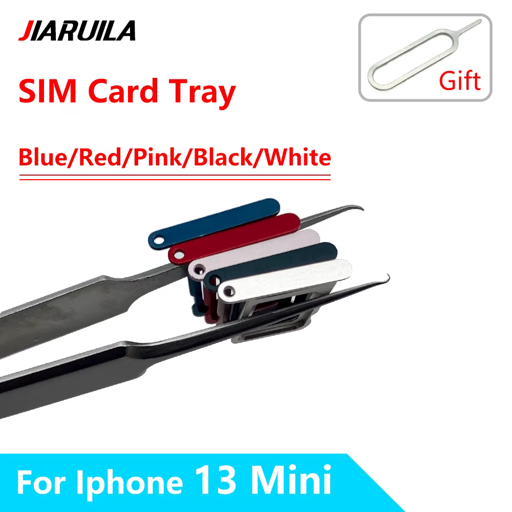 Nouvelle double carte pour IPhone 13/13 mini/13 Pro/13 Pro Max, plateau de carte SIM, fente de puce, support de tiroir, adaptateur, accessoires + broche