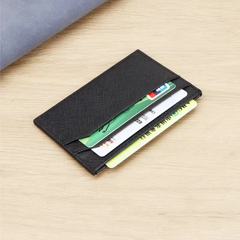 Portefeuille Porte-cartes Business Slim en Cuir PU pour Homme – Mini Porte-cartes de Crédit et Étui pour Cartes d'Identité – Petit Portefeuille Homme