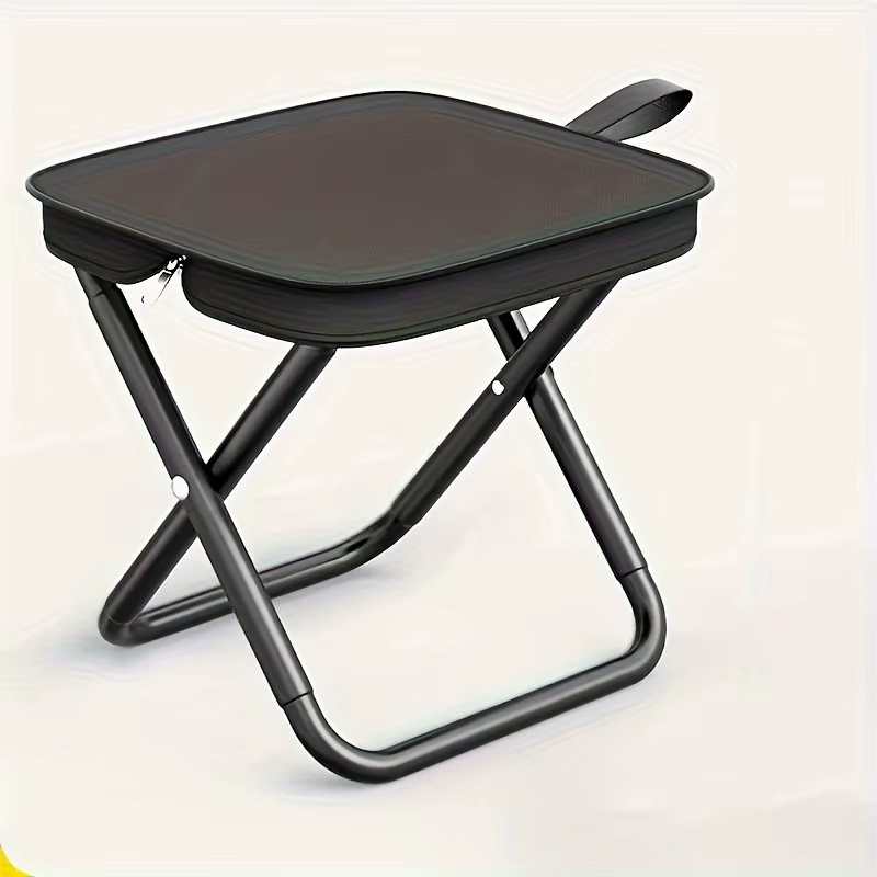 Tabouret pliant Portable avec poignée, tabouret de pêche de Camping en plein air, tabouret à fermeture éclair pour l'extérieur