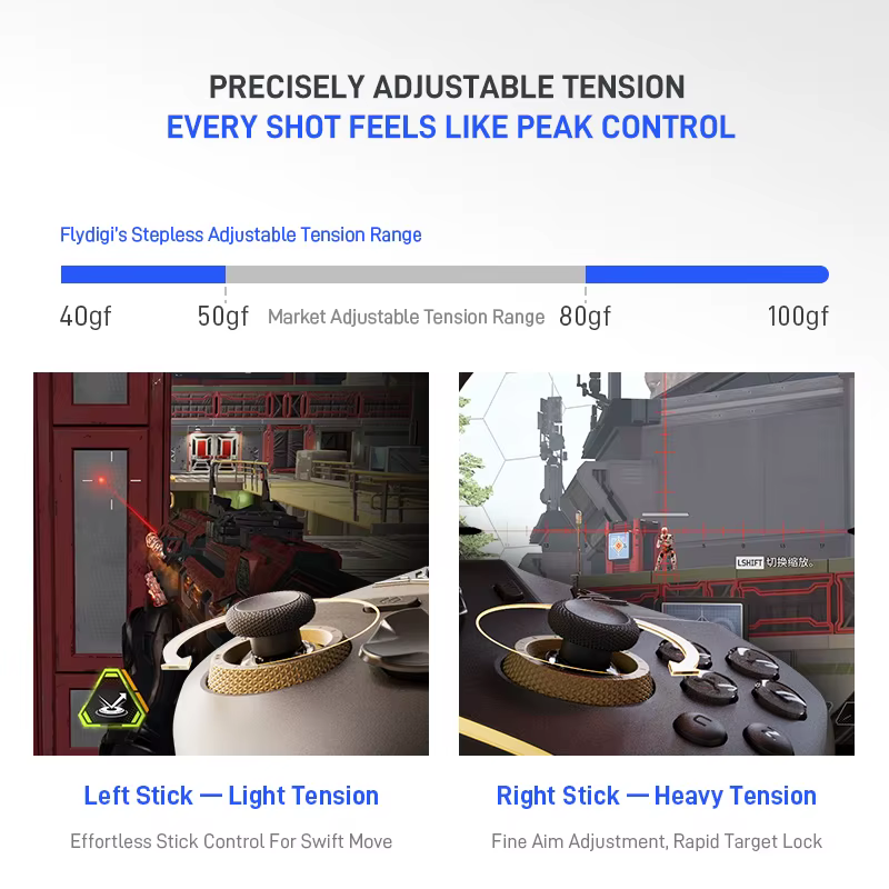 Flydigi Vader 5 Pro contrôleur de jeu 8 boutons supplémentaires haut niveau Ultra-basse latence FORCESWITCH déclencheurs manette de jeu sans fil