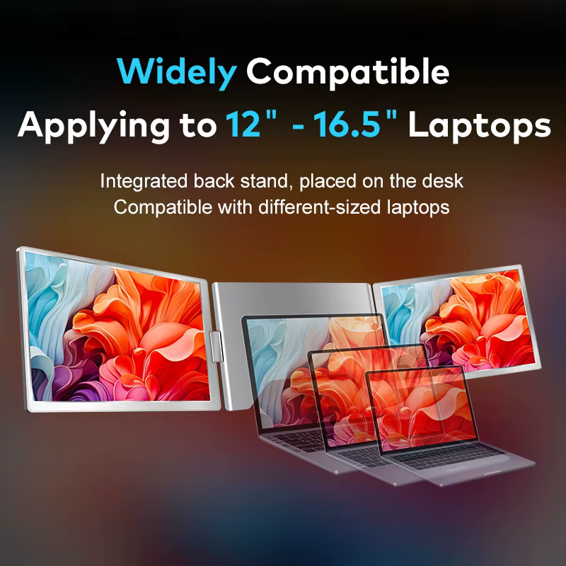 Écran double 14" à 16" Moniteur multiple étendu Sous-écran pour ordinateur portable Triple extension LCD compatible avec tous les PC Rospider