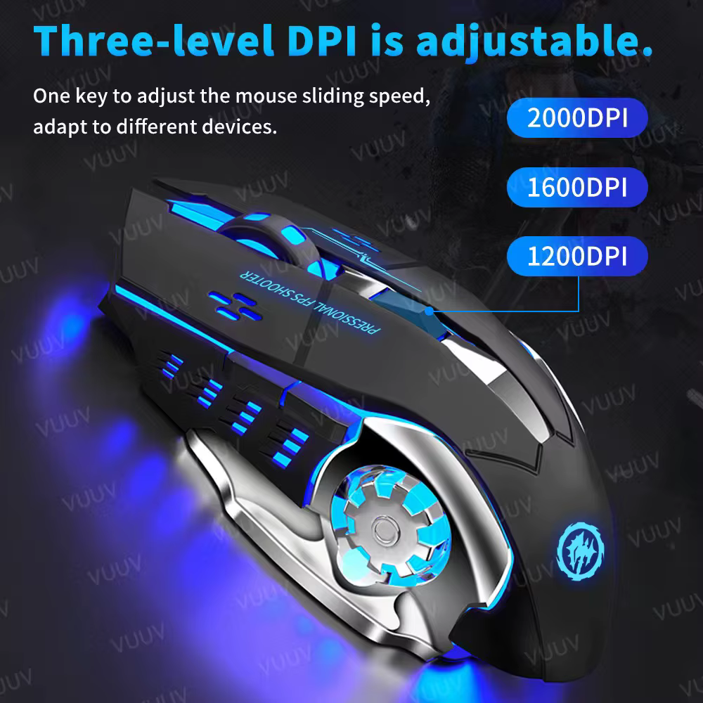 Souris de jeu sans fil Bluetooth 2.4g