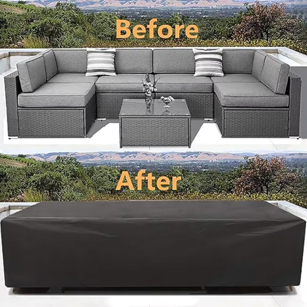 Housse de meubles de jardin pour chaise et Table de canapé, Protection imperméable et résistante contre la poussière, la pluie et la neige
