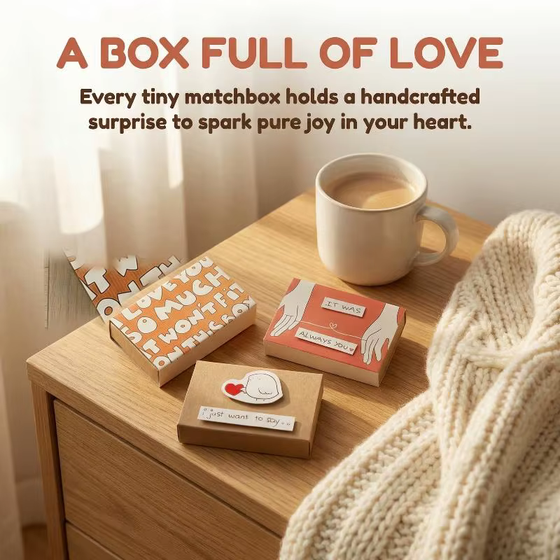 Nouvelle boîte à messages romantique « Je t'aime » faite à la main, 1 pièce, pour la Saint-Valentin, un anniversaire, un mariage, une surprise pour elle/lui 