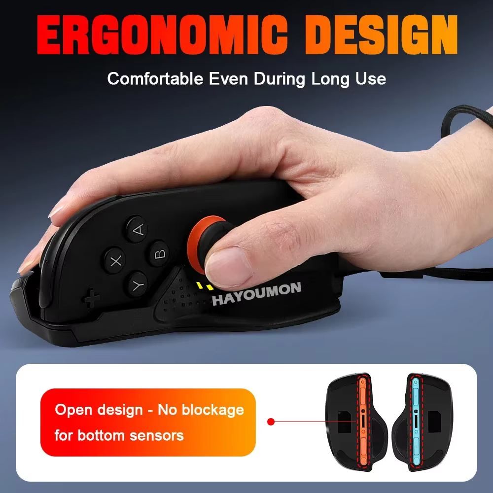 Souris de jeu gauche et droite pour Switch 2 avec sangle de poignet antidérapante