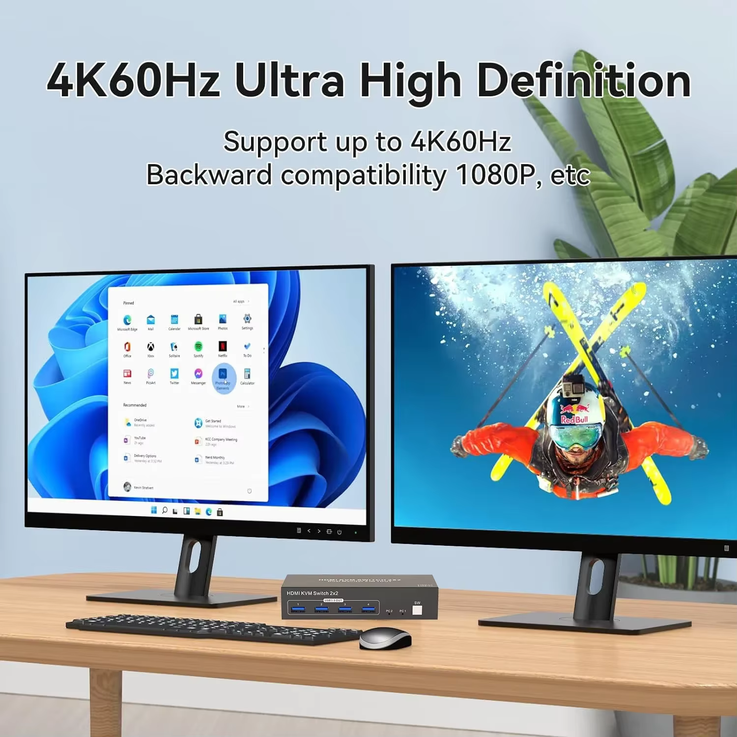 Commutateur KVM HDMI pour moniteur touristique