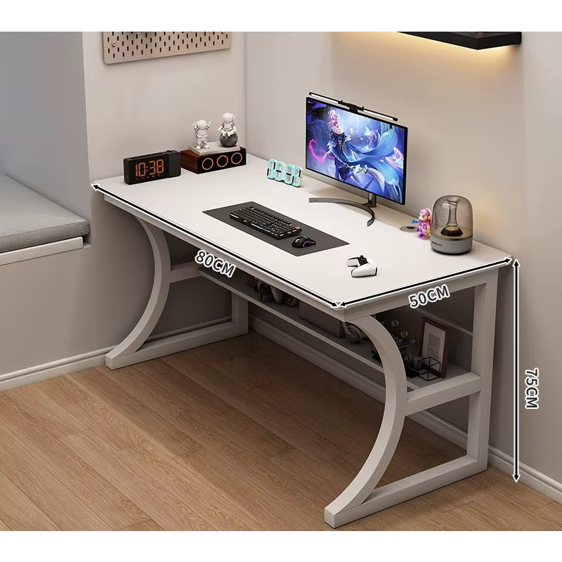 Table de jeu, table d'ordinateur de bureau pour la maison avec étagères