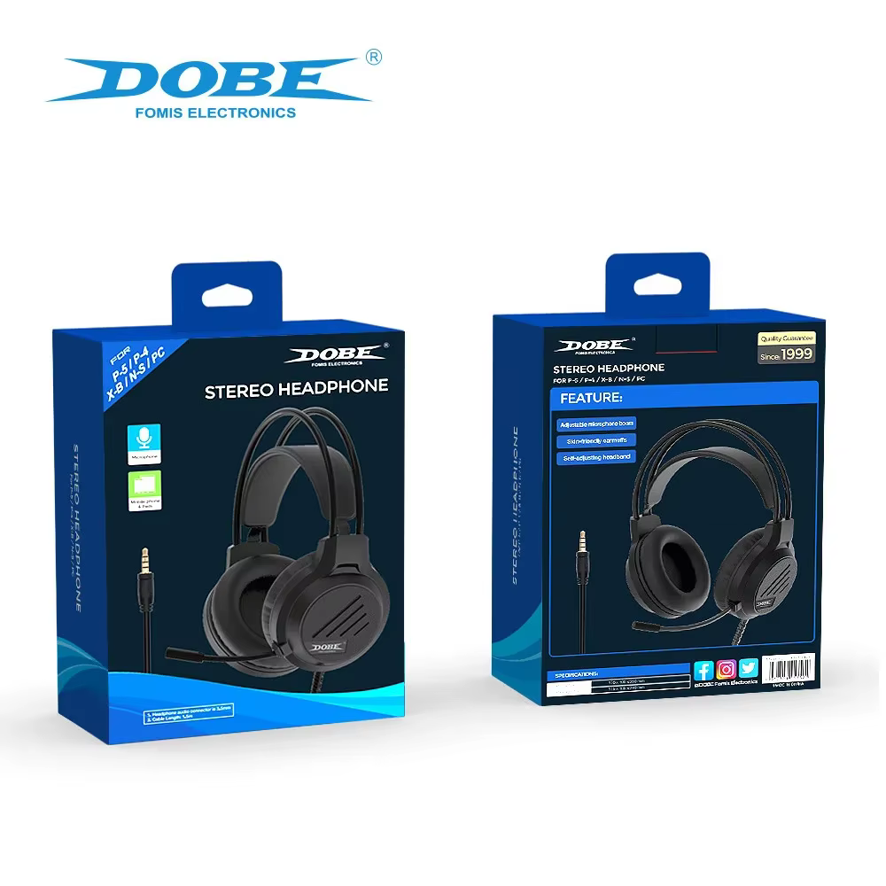 Casque de jeu universel TP5-3592 avec microphone à suppression de bruit pour PS5/PS4/Switch/XBOX/PC