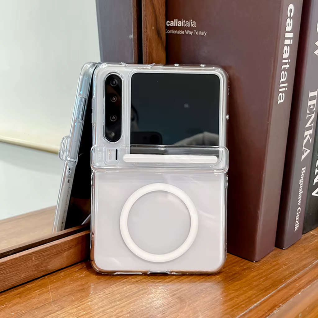 Coque de téléphone simple transparente magnétique sans fil antichoc pour Huawei Pura X