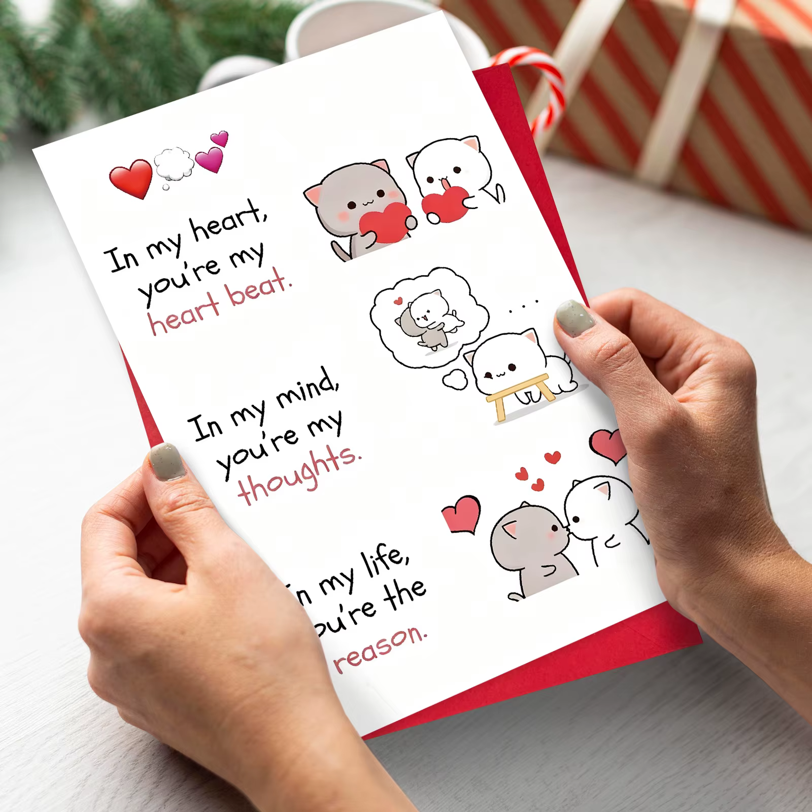 Carte de vœux romantique pour un couple, cadeau d'anniversaire, confession d'amour, pour une personne importante, beauté romantique, carte d'amour