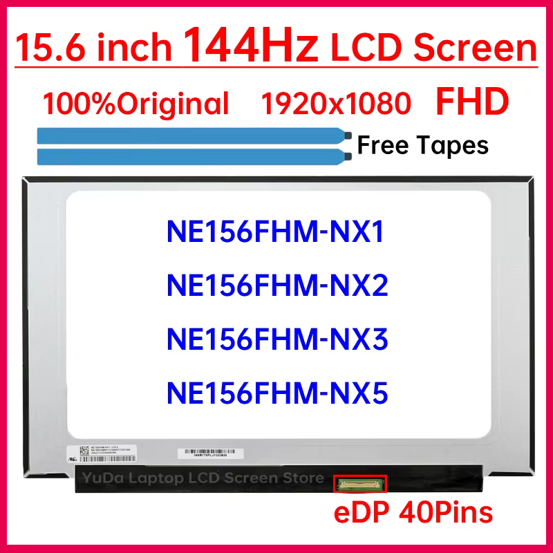 Écran LCD 15.6 pouces 144Hz NE156FHM-NX3 NE156FHM-NX2 NE156FHM-NX1 NE156FHM-NX5, panneau matriciel de remplacement 1920x1080 Non tactile