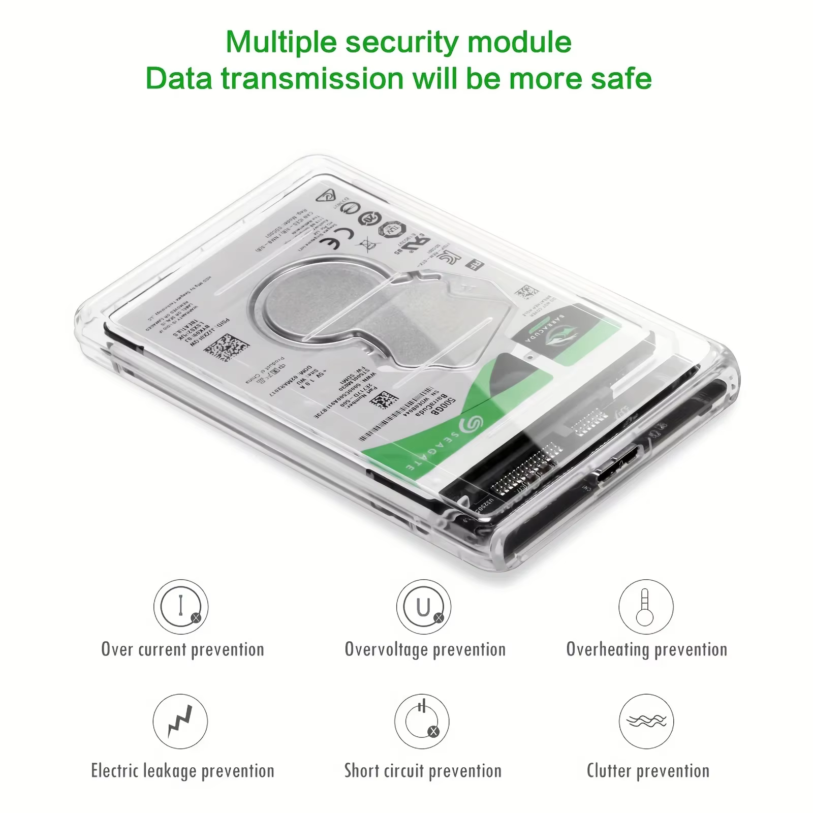 Boîtier de disque dur Transparent