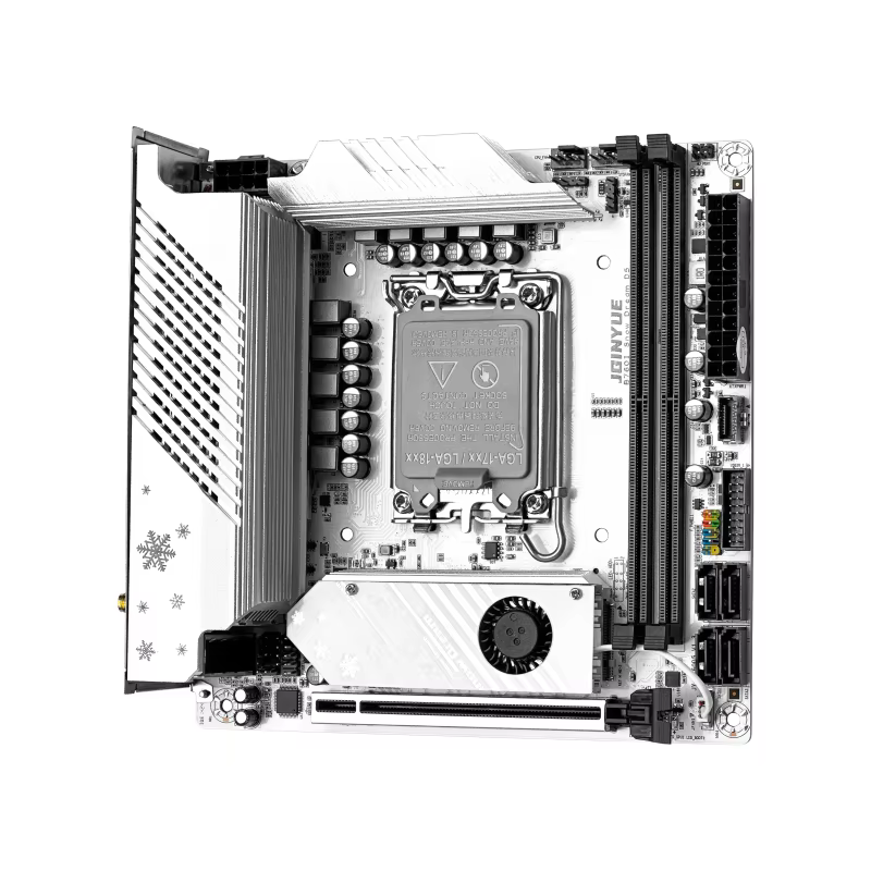 JGINYUE B760i carte mère LGA 1700 prise en charge Intel Core 12th 13th DDR5 mémoire RAM dernière mini itx B760i-Snow Dream D5