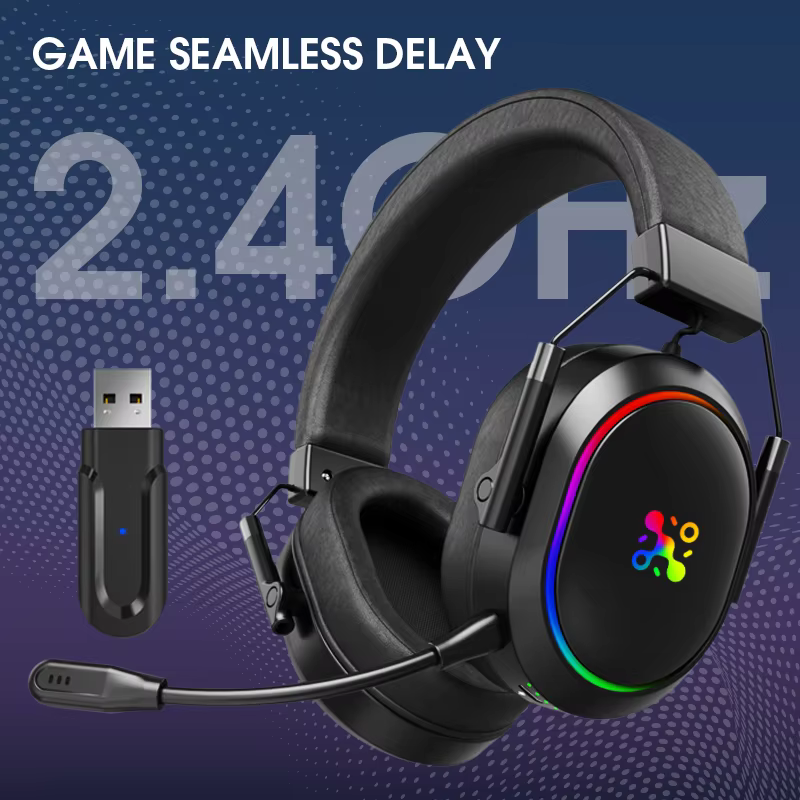 LDON casque de jeu sans fil pour PS5 PS4 Bluetooth 2.4GHz