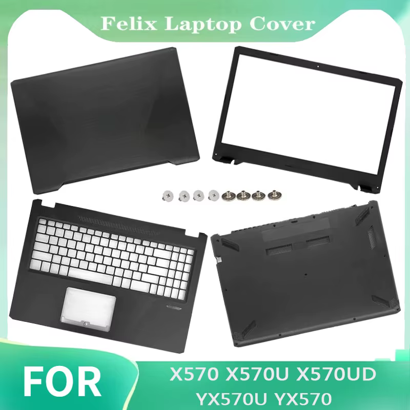 Nouveau couvercle de boîtier pour ordinateur portable pour X570 X570U X570UD YX570U YX570 LCD couverture arrière/lunette avant/repose-paume/boîtier supérieur inférieur
