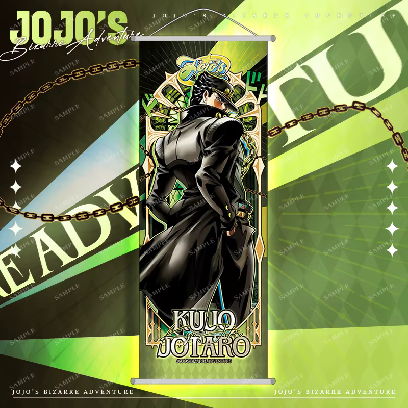 Affiche murale décorative JoJo's Bizarre Adventure Jotaro Kujo Dio Brando Giorno Giovanna 25*70cm