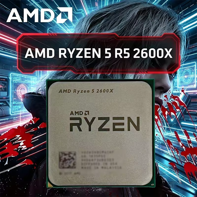 Processeur de jeu de bureau AMD R5 2600X Zen+ 6 cœurs 12 threads 4