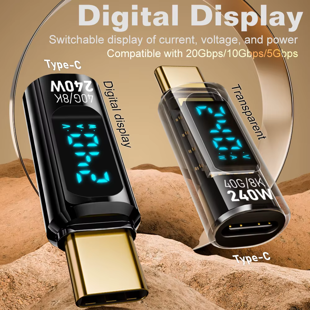Adaptateur USB4 Type C UGOURD 40 Gbps avec affichage numérique
