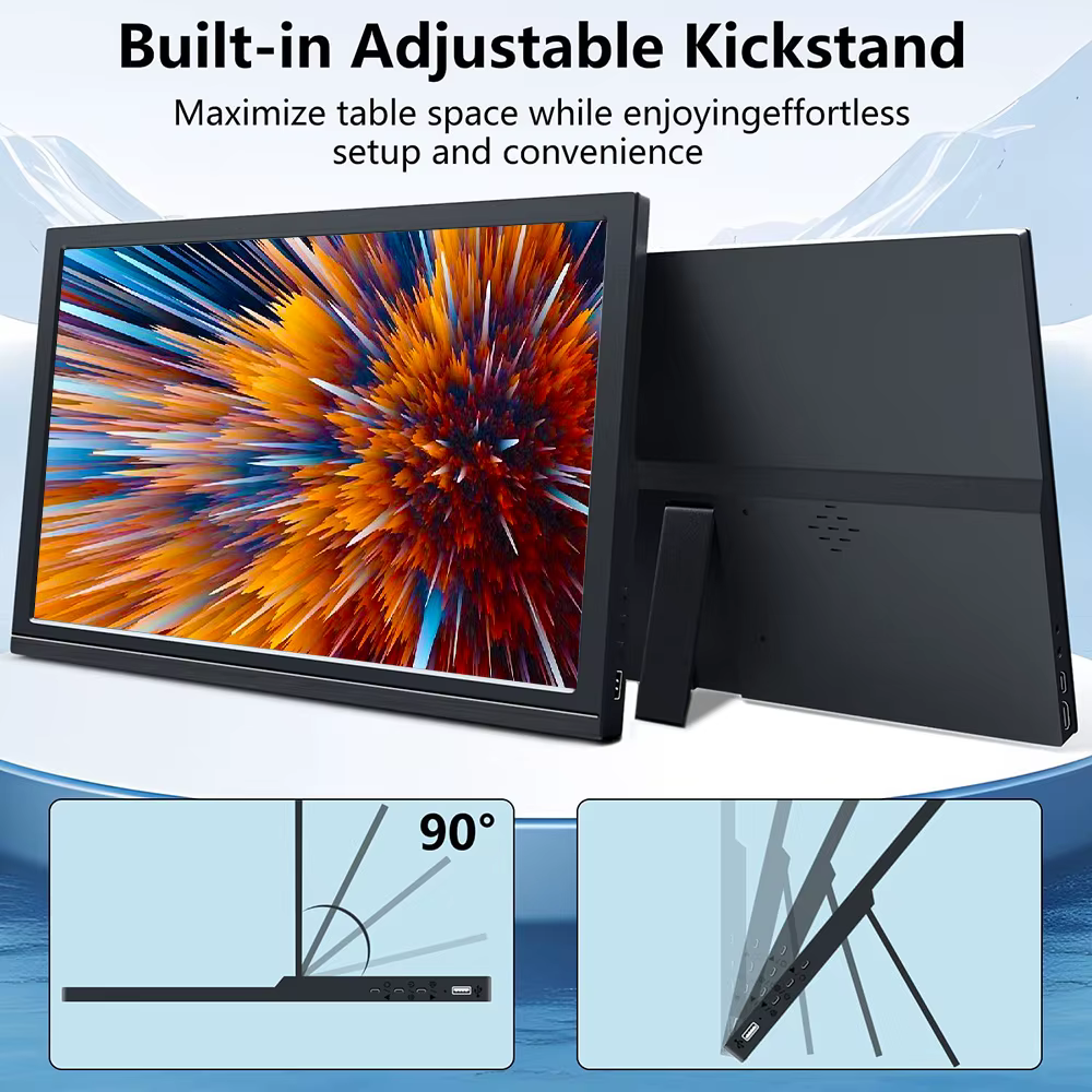 17.3 ''Monitor Portable USB-C HDMI écran LCD d'affichage d'ordinateur pour PC Mac téléphone Xbox Switch PS