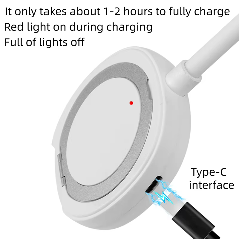 Ventilateur portable magnétique Lenovo, mini ventilateur de bureau rechargeable par USB avec support pour téléphone, idéal pour les voyages en extérieur, les étudiants et le bureau