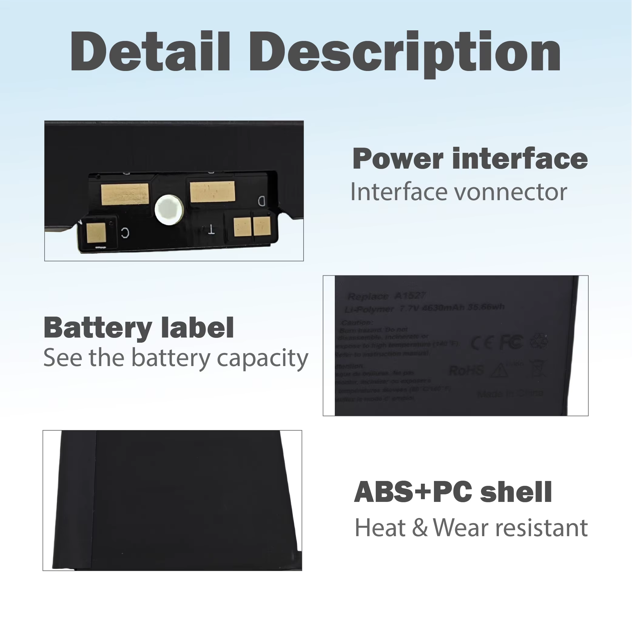 Batterie de remplacement pour ordinateur portable A1534 A1527 A1705