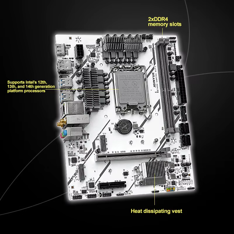 JGINYUE B760M GAMING WIFI DDR4 carte mère LGA 1700 64GB