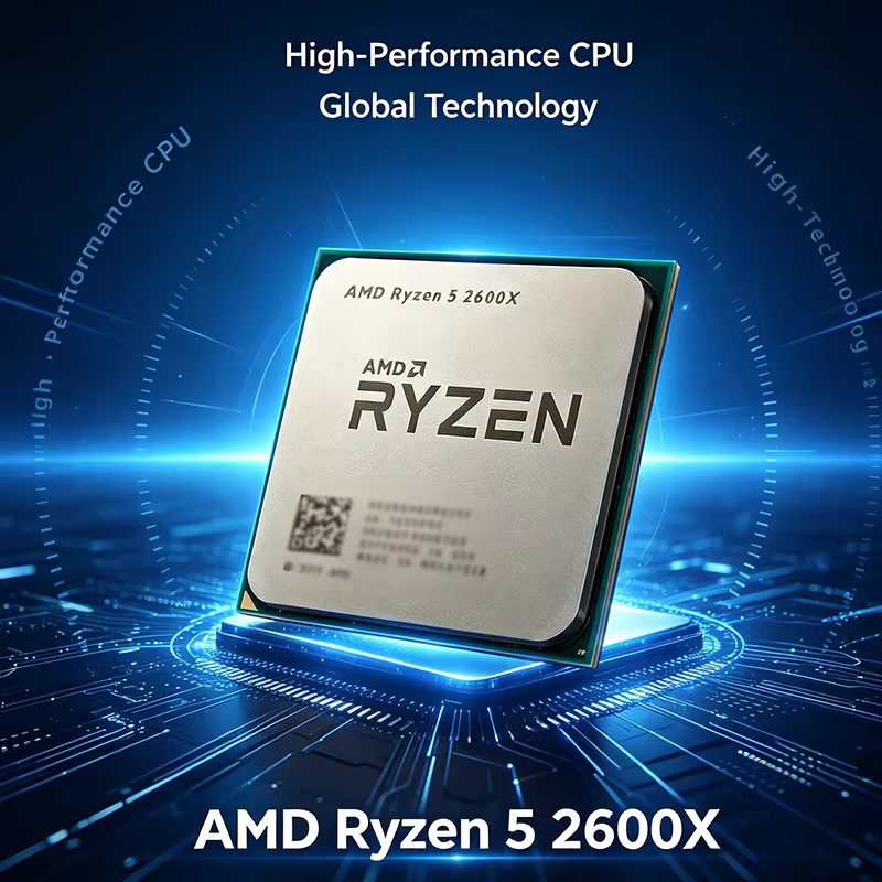 Processeur de bureau gaming AMD Ryzen 5 2600X 6 cœurs 12 threads 4