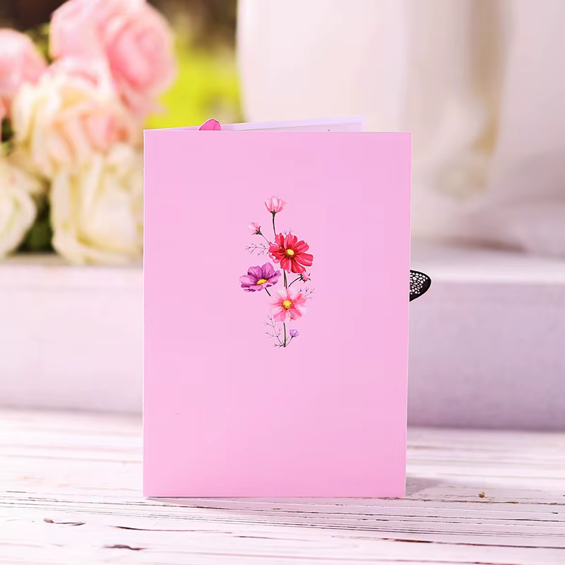 Carte pop-up Cosmos Dragonfly, carte pop-up 3D, cadeau artisanal en papier pour anniversaire, mariages et anniversaires