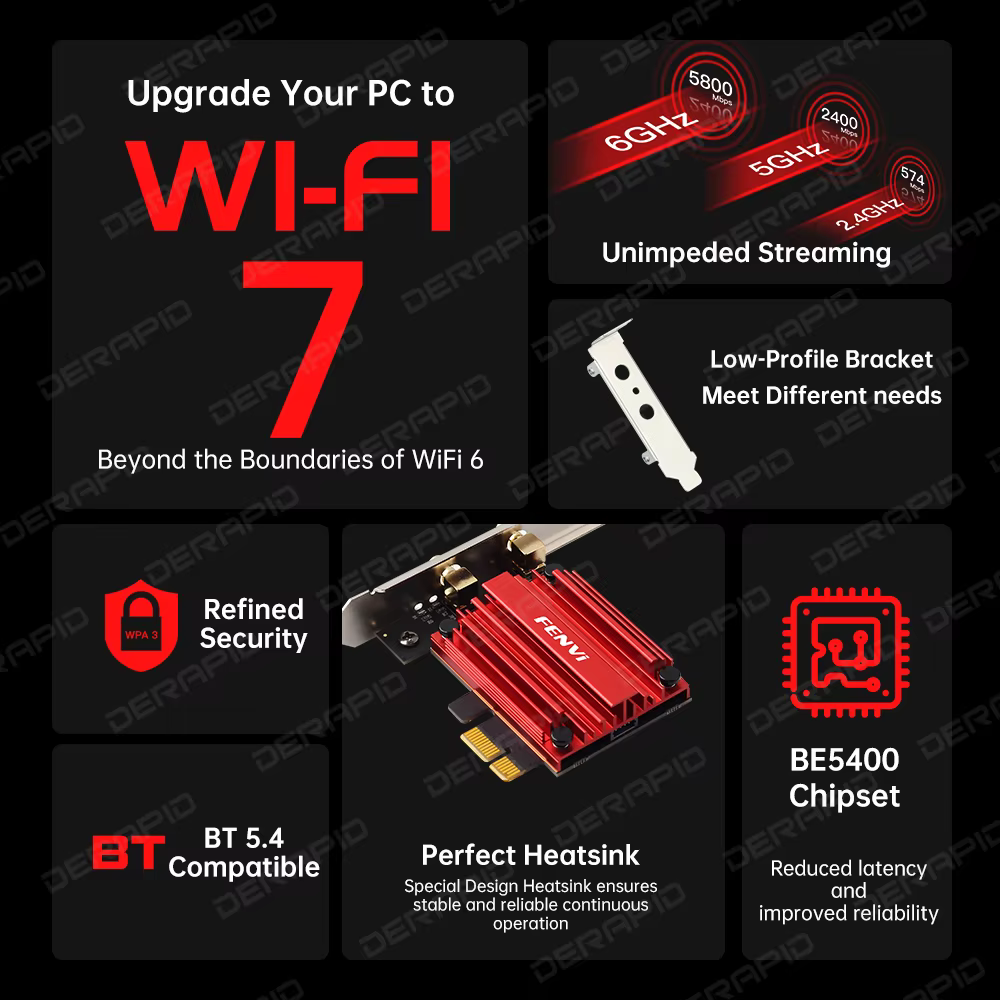 Carte réseau WiFi 7 MT7925 PCIE