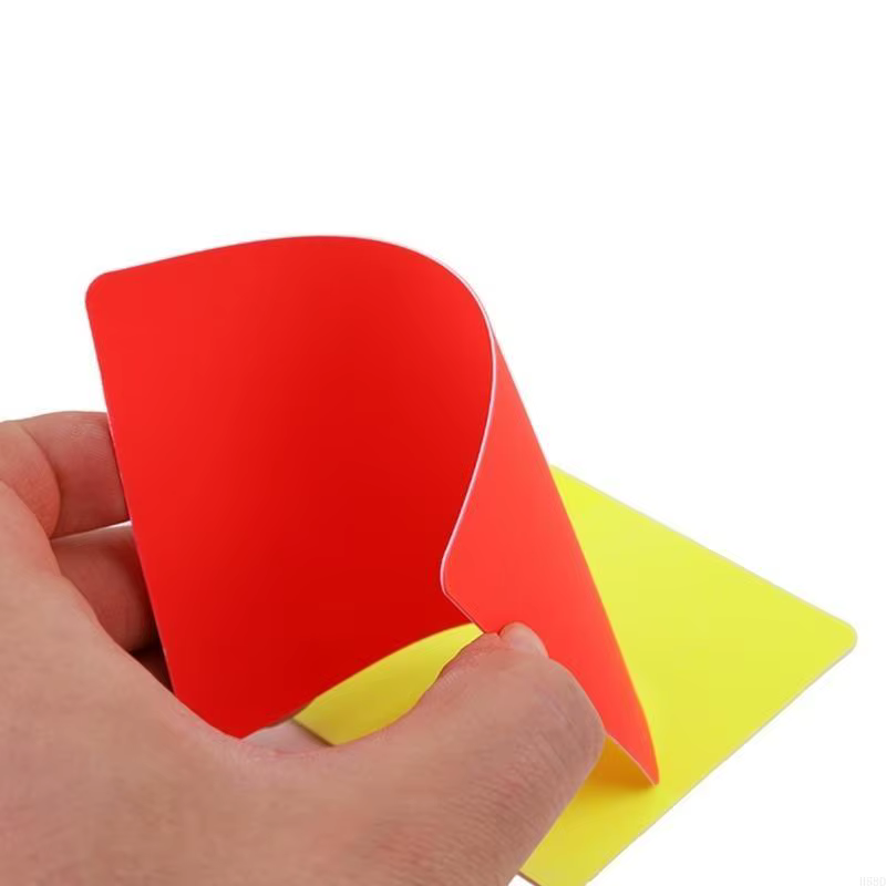 Cartes d'arbitre, jeu cartes jaunes rougeur d'arbitre football sportif, jeu cartes d'avertissement d'éjection
