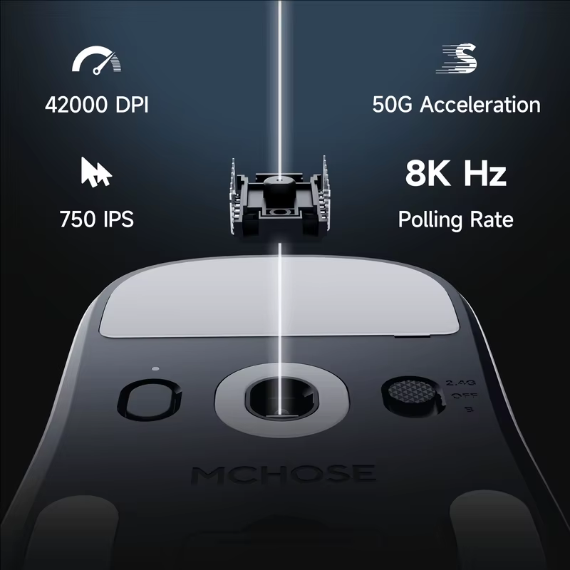 Souris de jeu sans fil ultra-légère MCHOSE A7 V2 Ultra / Pro