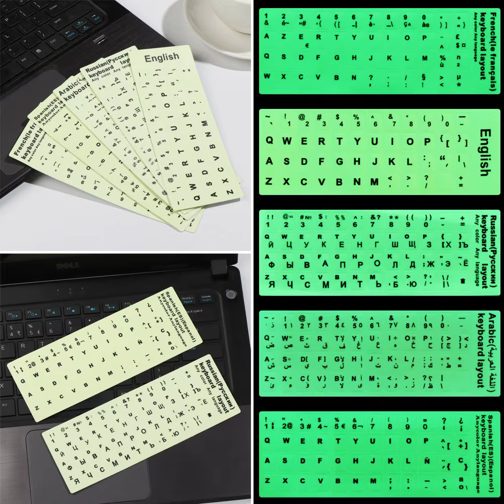 Autocollants pour clavier avec lettres anglaises