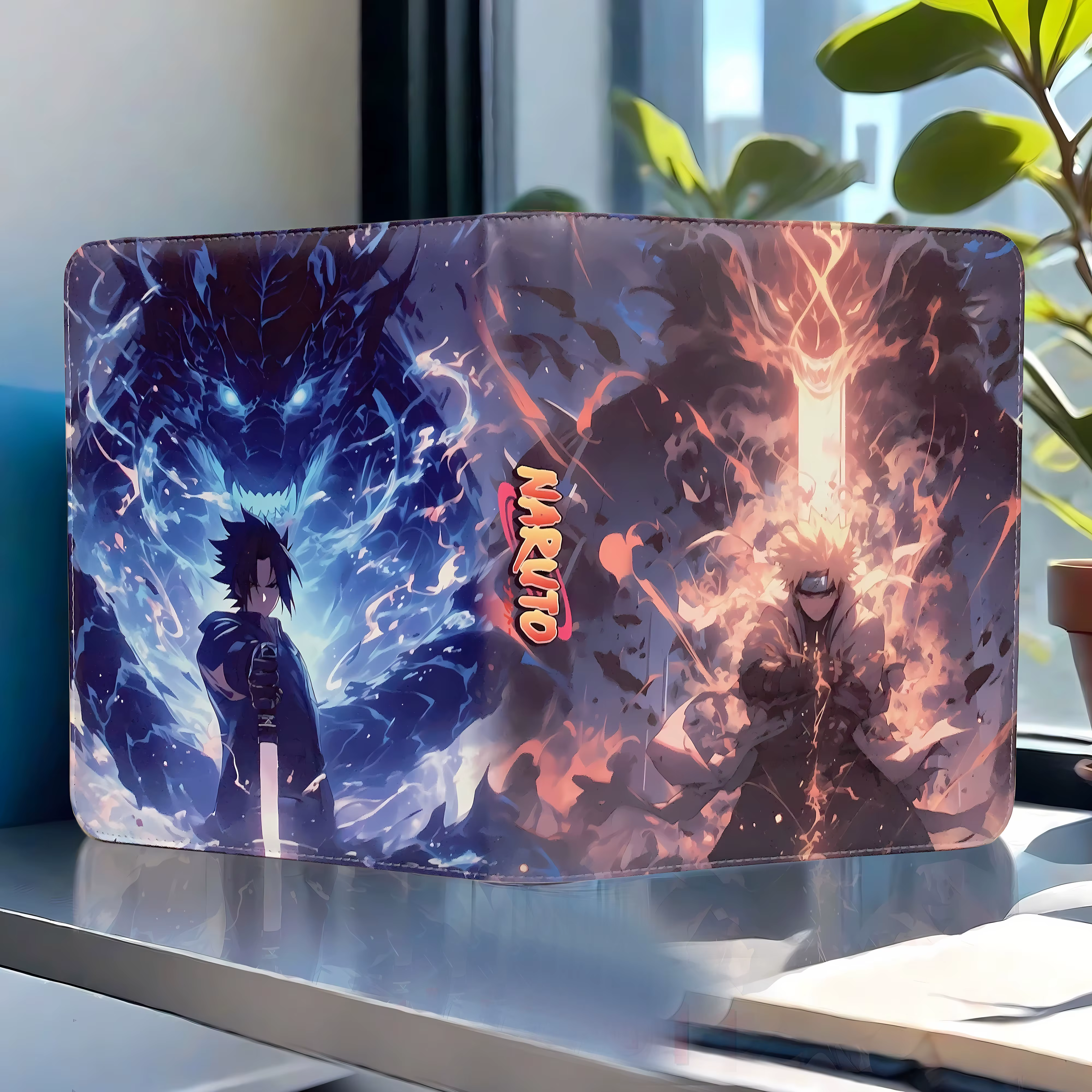 Classeur de cartes Naruto à neuf pochettes, grande capacité, en cuir, pour collection de 400 à 900 cartes, album de rangement pour collectionneurs