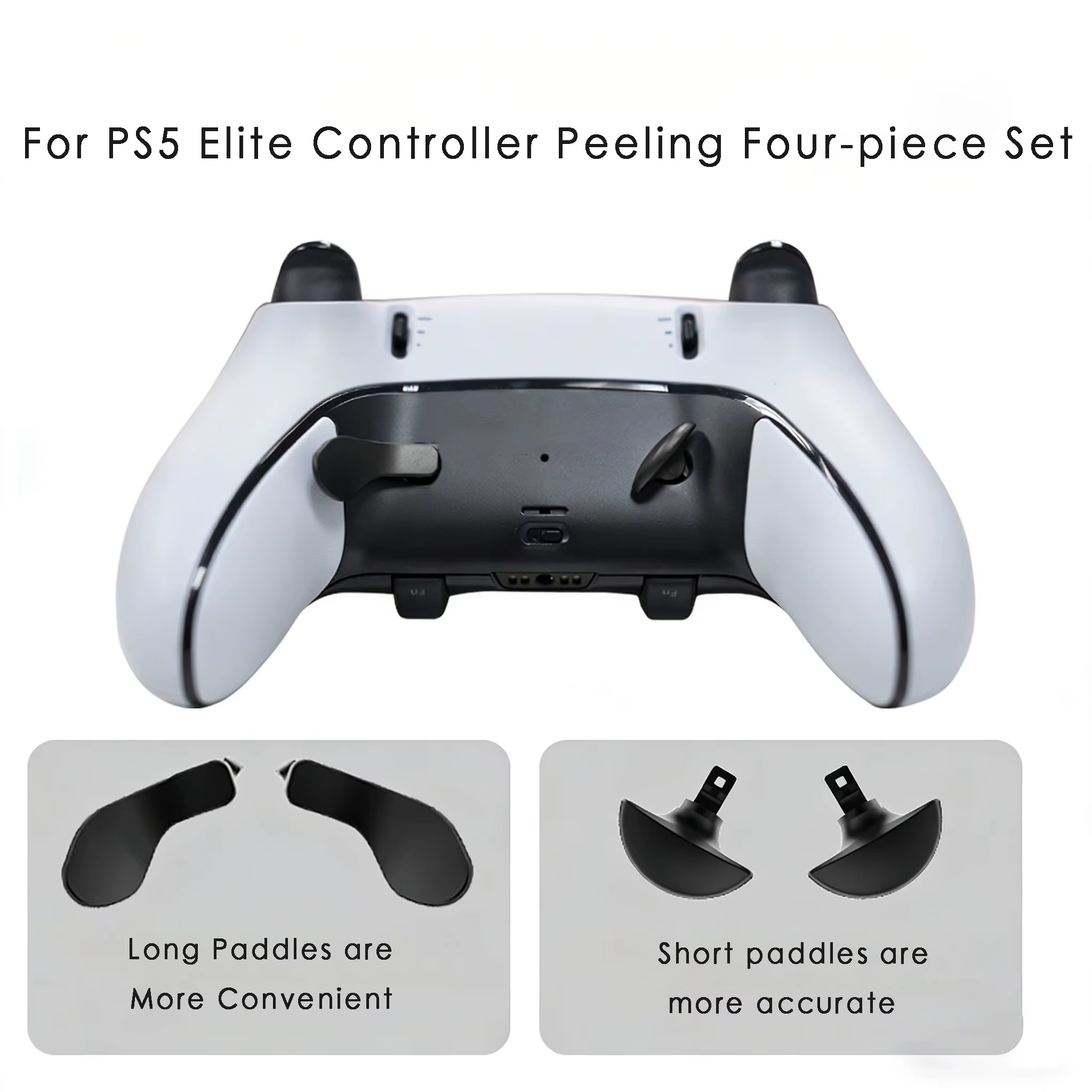 Capuchon et jeu de palettes de Joystick en métal 6 en 1 pour manette PS5 Elite