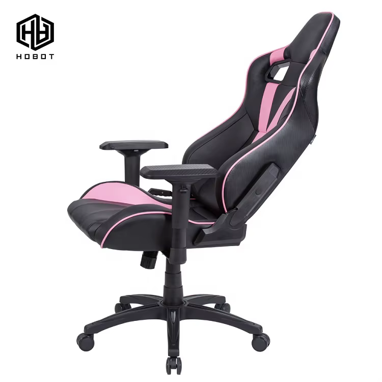 Chaise de jeu PC ergonomique rose