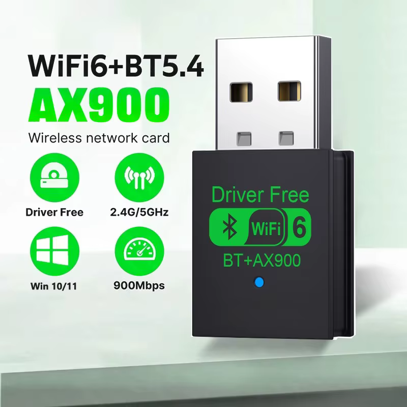 6 AX900 Bluetooth 5.4 WiFi USB adaptateur carte réseau sans fil 2.4G et 5GHz