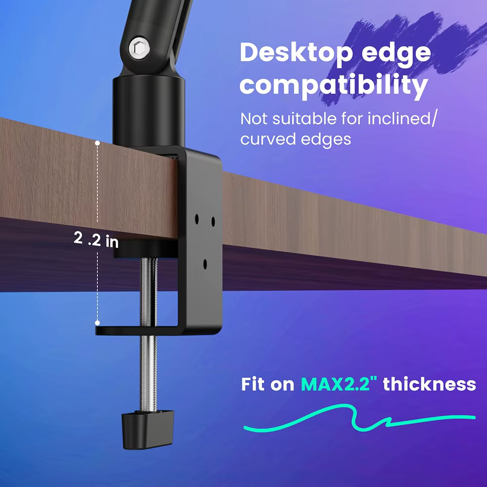 Support de microphone réglable pour bureau