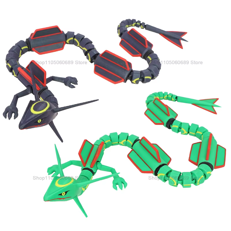 Impression 3D brillant Rayquaza figurine dessin animé Rayquaza Collections modèle bureau ornement décoration cadeau jouet