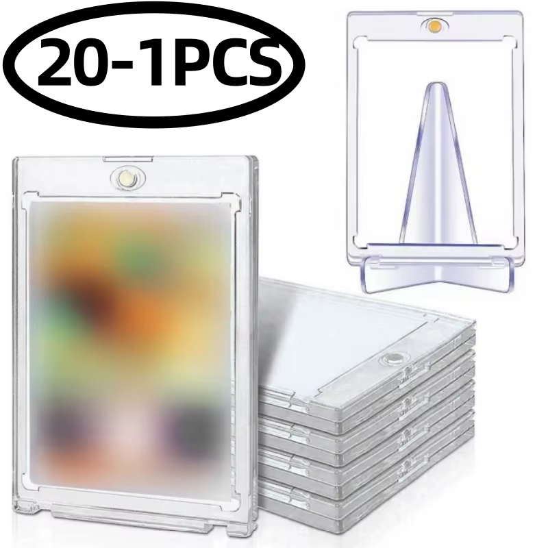 Support magnétique 35PT pour cartes à collectionner, protecteurs, manches en plastique dur, vitrine, carte Standard de sport de Baseball Pokemon