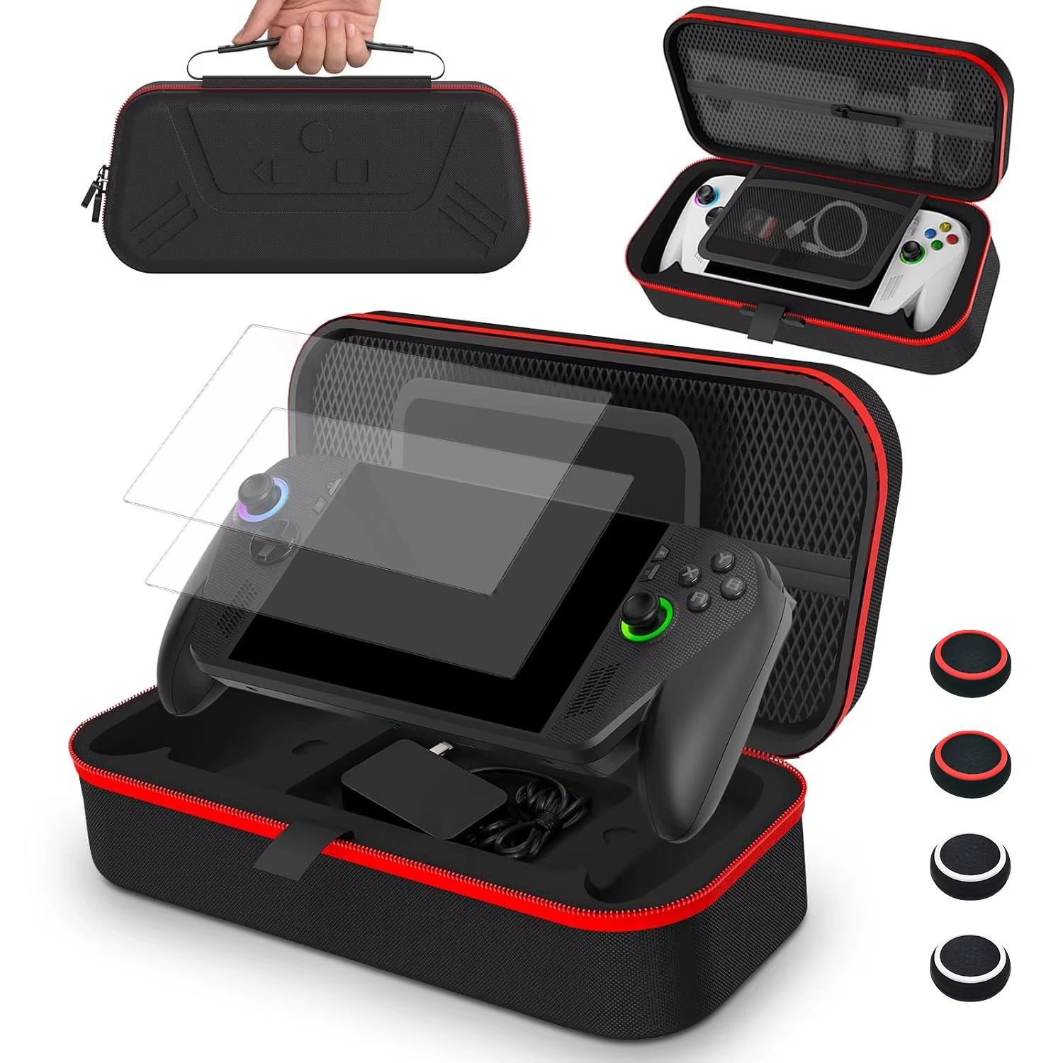 Sac de rangement portable ROG Xbox Ally/Ally X (2025) avec protection d'écran et capuchons pour joysticks