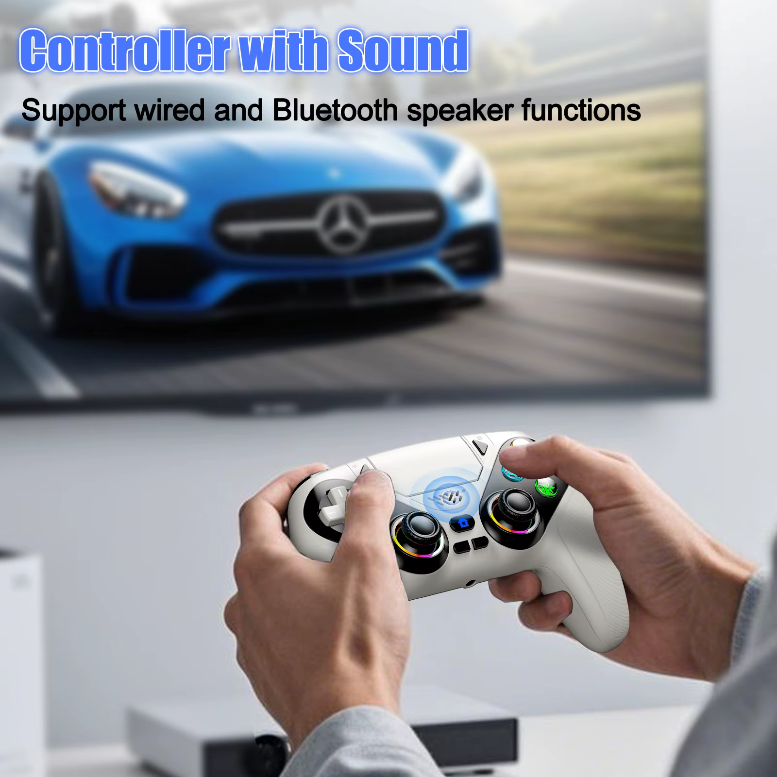 Manette de jeu sans fil RGB
