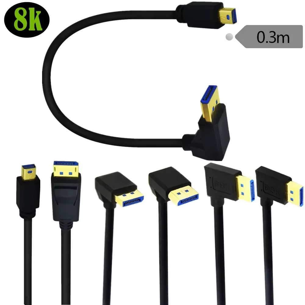 Câble Mini DisplayPort MiniDP vers DP coudé à 90 degrés