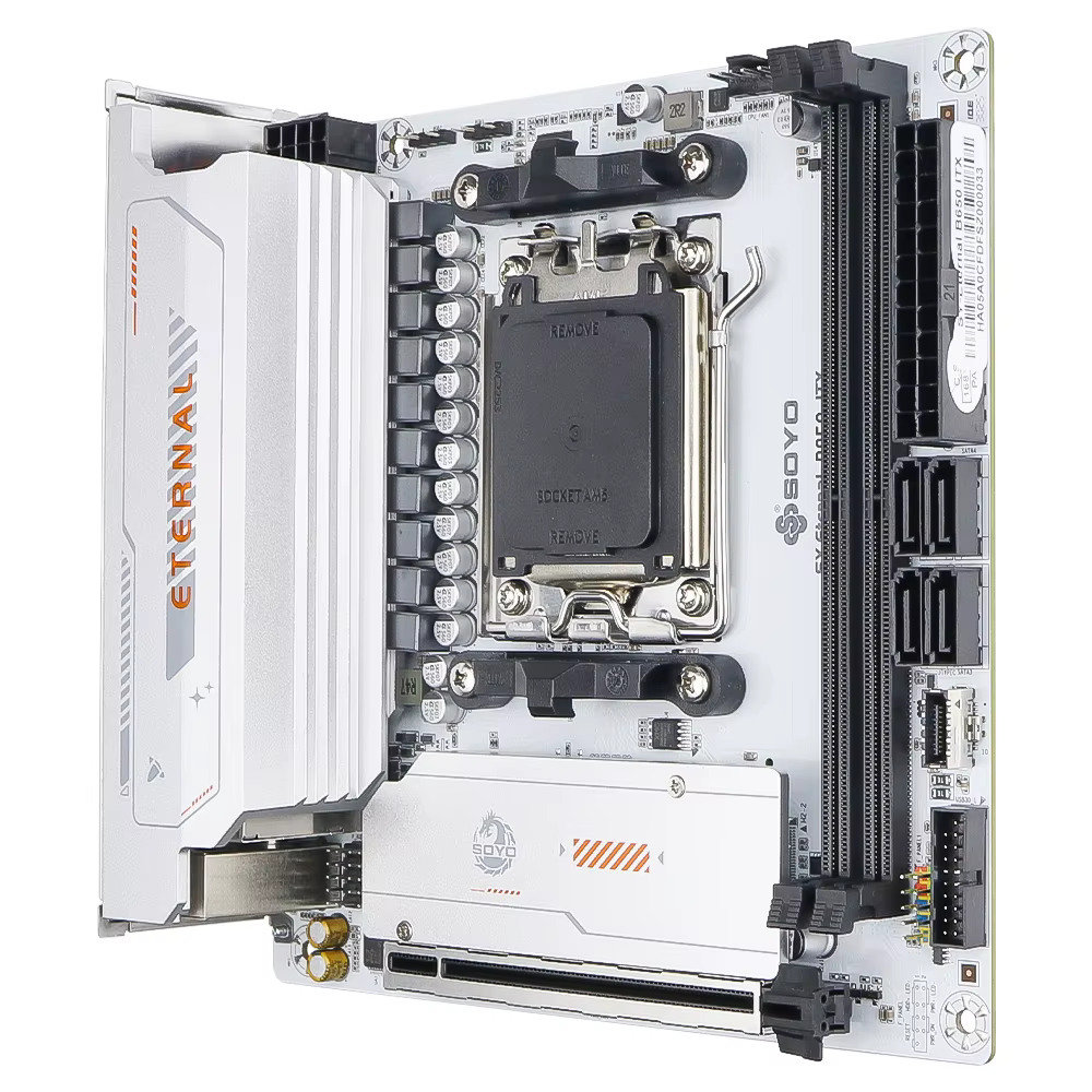 SOYO B850M ARGB carte mère WIFI6 MINI-ITX double canal DDR5 M.2 PCIE5.0 TYPE-C AM5 Socket AMD B850ITX Support (900X 7800X3D)