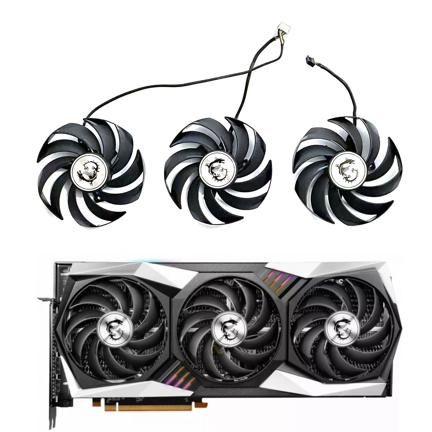 Pour MSI Geforce RTX3080 3080Ti RTX3060 3060 Ti Rtx 3070 3080 3090 Gaming X Trio PLD09210S12HH 90MM Compatible