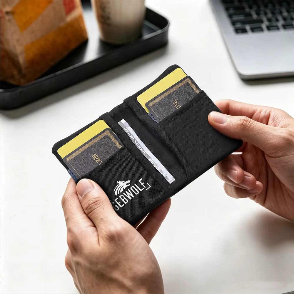 Portefeuille fin, retrait facile des cartes, portefeuille minimaliste pour cartes