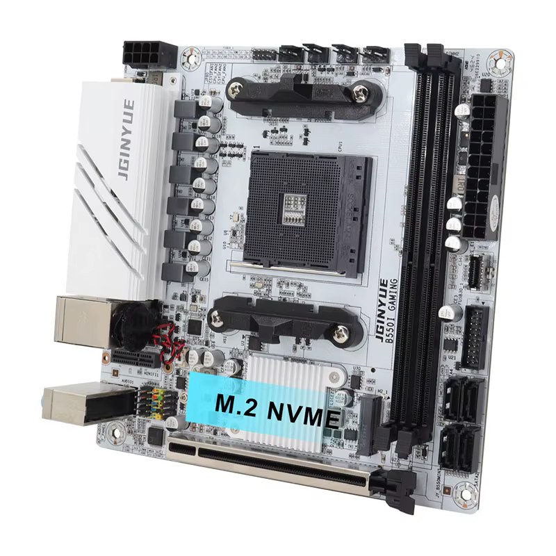 Jingyue B550i GAMING Mini ITX carte mère DDR4 prise en charge de la mémoire AM4 Ryzen 5600GT/5600/5700X PCIe 4.0 double M.2 WiFi 6 PC de jeu