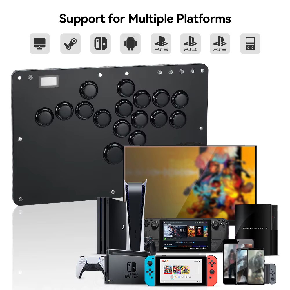 Haute42- COSMOX Fighting Hitbox Manette de jeu pour PC/PS3/PS4/PS5 Switch Steam