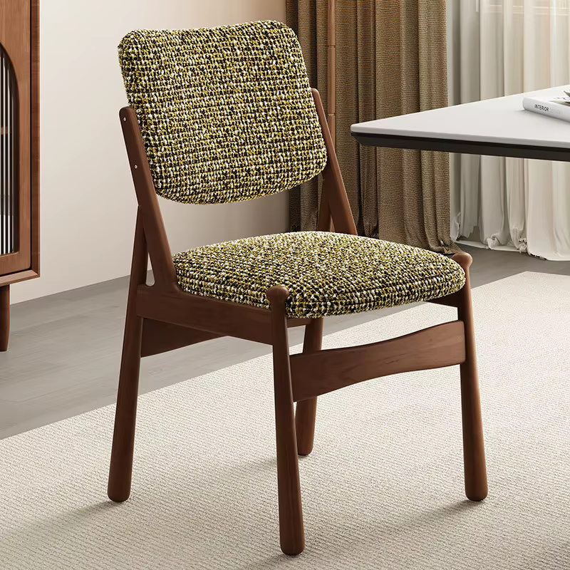 Chaises de salle à manger en bois, style vintage, luxe nordique, chaises de salle à manger individuelles, design unique, meubles pour la maison